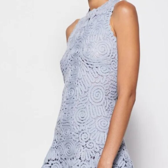 Jonathan Simkhai Miranda Embroidered Mini Dress Cove Sz Us 8 - Picture 2 of 7